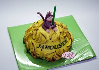 3D dort banánová hromad