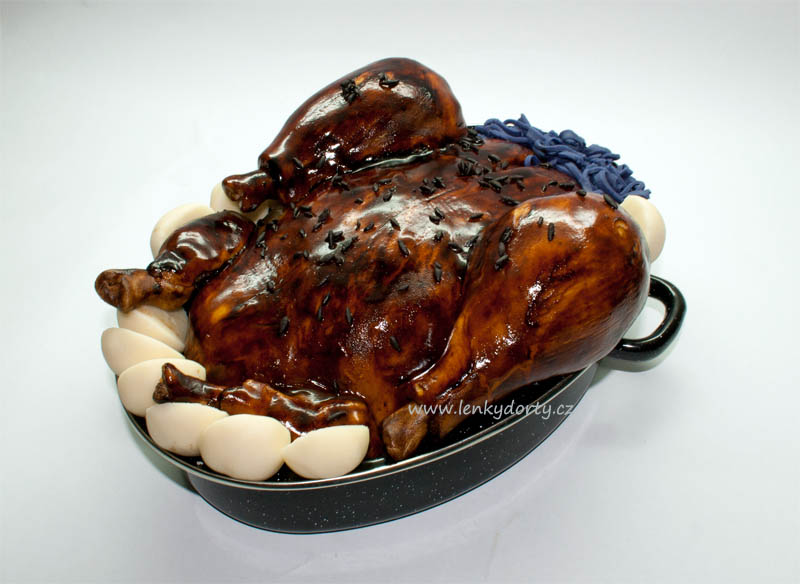 3D dort pečená kachna